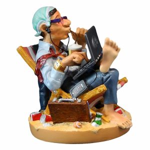 Businessman on the beach