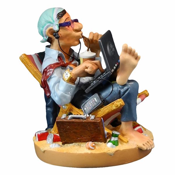 Businessman on the beach