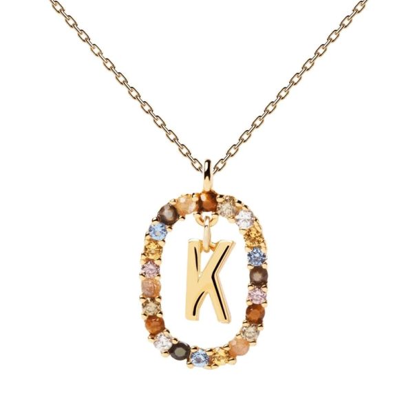 Ladies necklace PD PAOLA letter "K"
