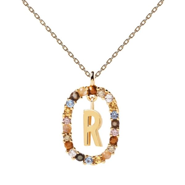 Ladies necklace PD PAOLA letter "R"