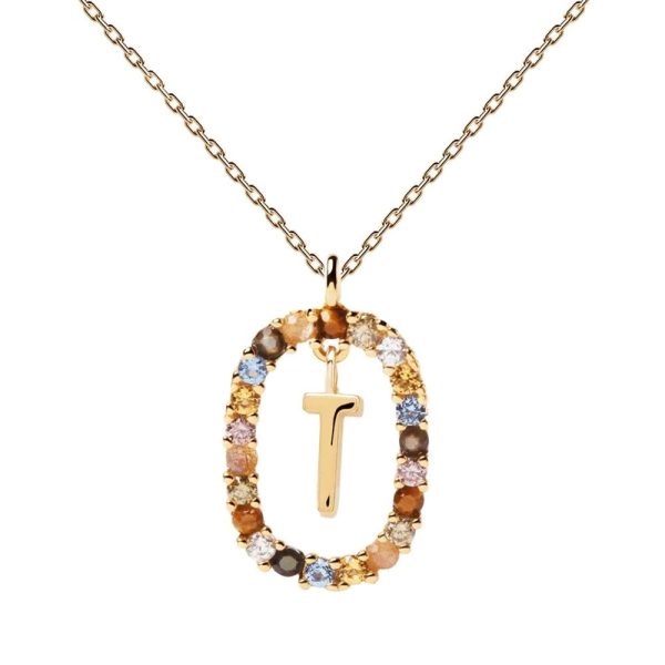 Ladies necklace PD PAOLA letter "T"
