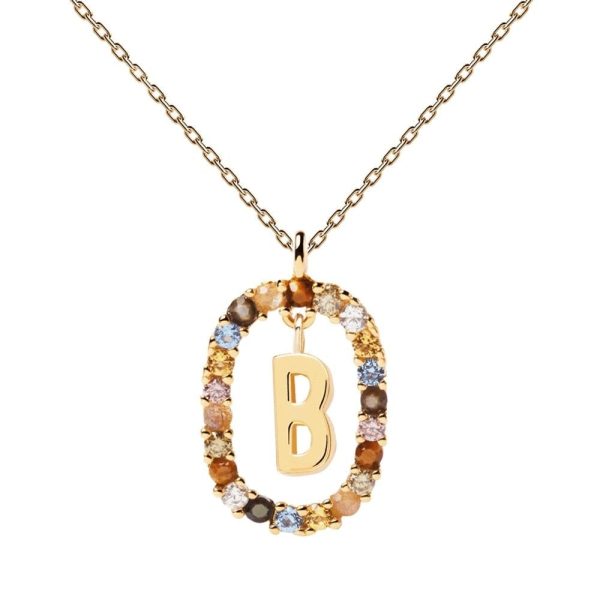 Ladies necklace PD PAOLA letter "B"