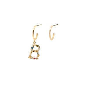 Ladies earrings PD PAOLA letter "B"