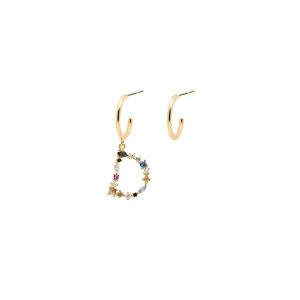 Ladies earrings PD PAOLA letter "D"