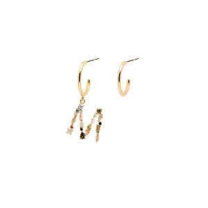 Ladies earrings PD PAOLA letter "M"