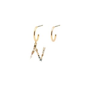 Ladies earrings PD PAOLA letter "N"