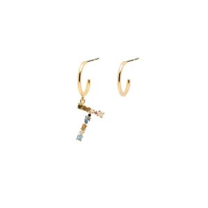 Ladies earrings PD PAOLA letter "T"