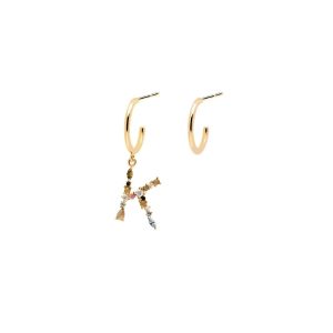 Ladies earrings PD PAOLA letter "K"