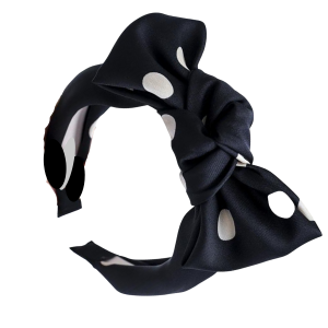 Tiara with Pois pattern black