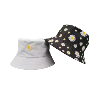 Soft cotton hat "White & Daisy"