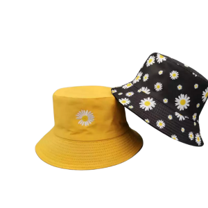 Soft cotton hat "Yellow & Daisy"