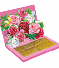 Card "Roses" 3D with milk chocolate Deliska