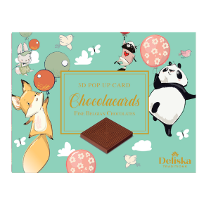 Flying Animals 3D Card with Deliska Milk Chocolate