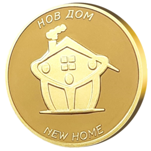 Collection of 7 gold coins for a fortune cookie