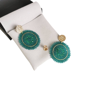 Earrings Mini Espagnola - Emerald Green