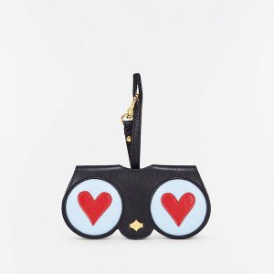 Black Red Glasses Case