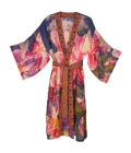 Denim and orchid kimono