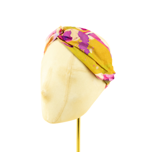 Headband mustard and orchid
