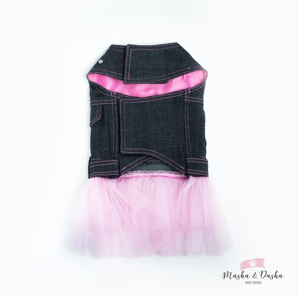 Denim dress with tulle - Image 3