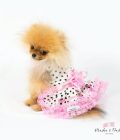 Satin dress with dots