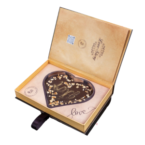 Book " Love Story " with chocolate
